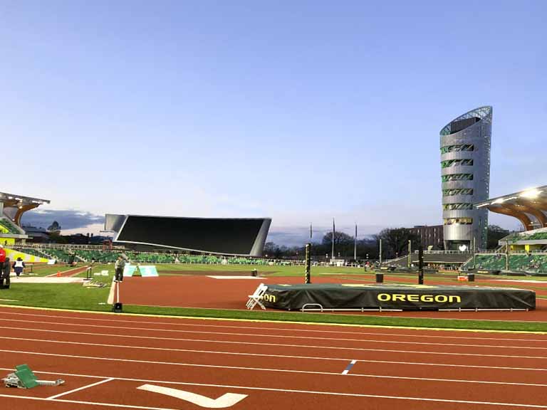 Hayward Field Curved Steel Jumbotron University of Oregon